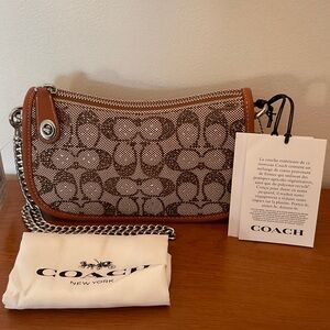 Coach Jacquard Swinger 20 Crystal Bag